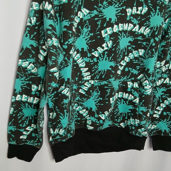 Eighty Eight Boys Fleece Hoodie Sweatshirt Retro 80s Cotton Blend Pocket sz: Lg - Picture 4 of 5